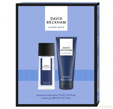 DAVID BECKHAM Zestaw prezentowy Classic Blue (Dezodorant naturalny spray 75ml+Żel pod prysznic 200ml)