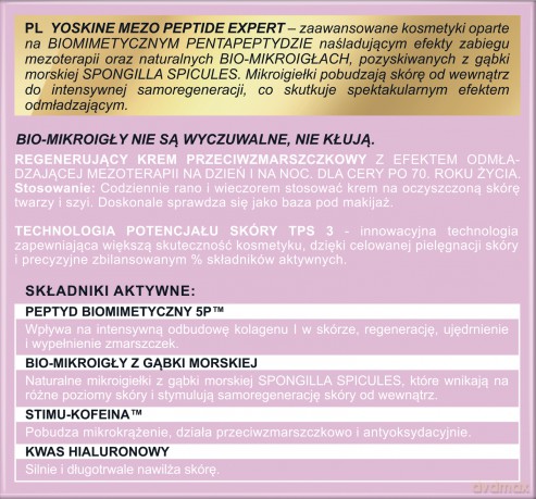 DAX YOSKINE MEZO PEPTIDE Krem dzień/noc 70+