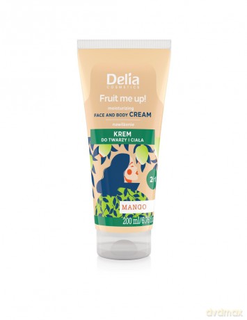 DELIA COSMETICS Fruit Me Up! Nawilżający Krem do twarzy i ciała 2w1 - Mango 200ml