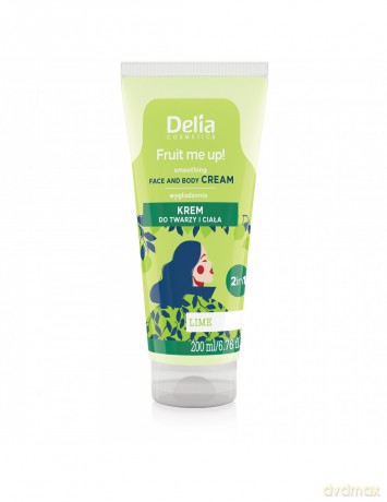 DELIA COSMETICS Fruit Me Up! Wygładzający Krem do twarzy i ciała 2w1 - Limonka 200ml
