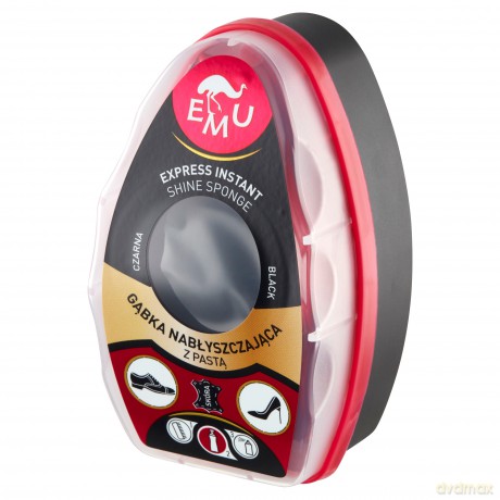 EMU gąbka nabłyszczająca z pastą czarna 6ml&