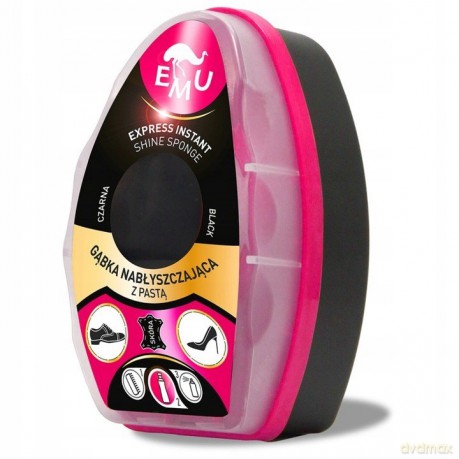 EMU gąbka nabłyszczająca z pastą czarna 6ml&