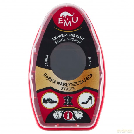 EMU gąbka nabłyszczająca z pastą czarna 6ml&