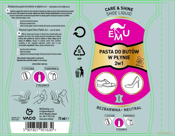 EMU Pasta do butów - bezbarwna 75ml