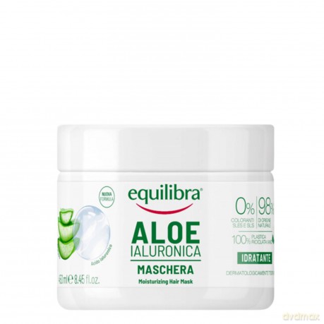 Equilibra Aloe Nawilżająca Maska do włosów z aloesem i kwasem hialuronowym 450ml