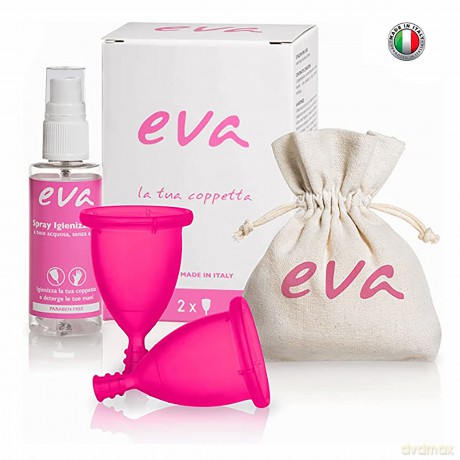 EVA Kubek Menstruacyjny - rozmiar S i M (różowe)
