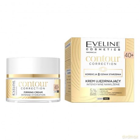 EVELINE Contour Correction 40+ Krem ujędrniający - Intensywne Nawilżenie na dzień i noc 50ml