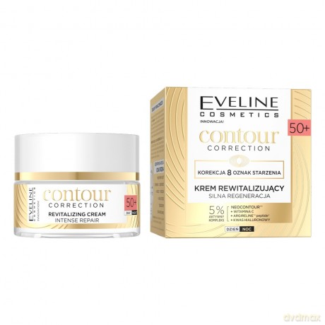 EVELINE Contour Correction 50+ Krem rewitalizujący - Silna Regeneracja na dzień i noc 50ml