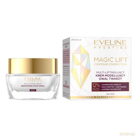 EVELINE Magic Lift Contour Correction Multi-liftingujący Krem modelujący owal twarzy na noc 50ml