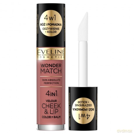 Eveline Wonder Match Róż i Pomadka w płynie 4w1 nr 05 4.5ml