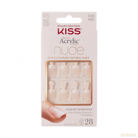 KISS Salon Sztuczne Paznokcie Acrylic French Nude - Breathtaking (RS)(28szt)