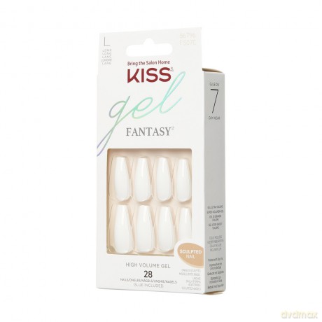 KISS Sztuczne Paznokcie Gel Fantasy - true color (rozmiar L)(28szt)