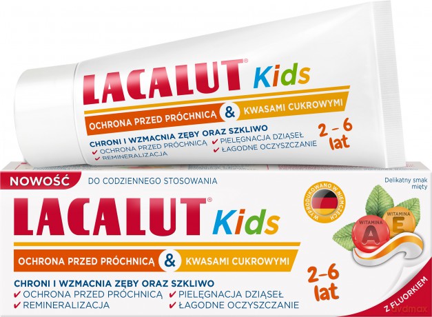 LACALUT Kids Pasta do zębów dla dzieci od 2-6 lat 55ml