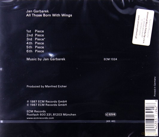Jan Garbarek: All Those Born [CD]