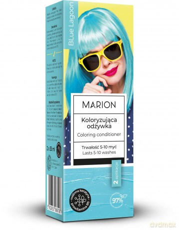 MARION Koloryzująca Odżywka do włosów (5-10 myć) - Blue Lagoon-(2x35ml)