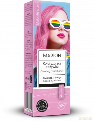 MARION Koloryzująca Odżywka do włosów (5-10 myć) - Bubble Gum-(2x35ml)