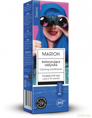 MARION Koloryzująca Odżywka do włosów (5-10 myć) - Jeans-(2x35ml)