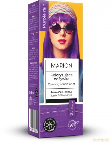 MARION Koloryzująca Odżywka do włosów (5-10 myć) - Purple Rain-(2x35ml)