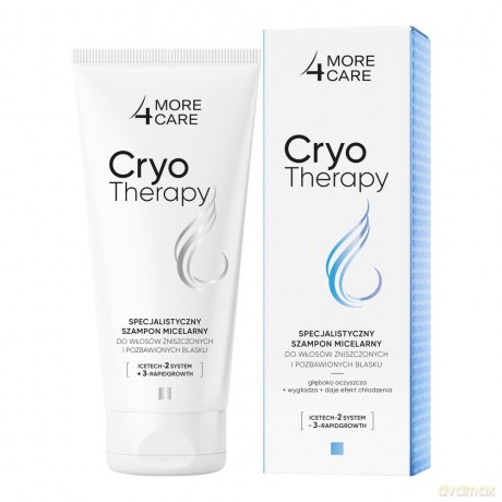 More4Care CryoTherapy Micelarny Szampon do włosów zniszczonych i pozbawionych blasku 200ml