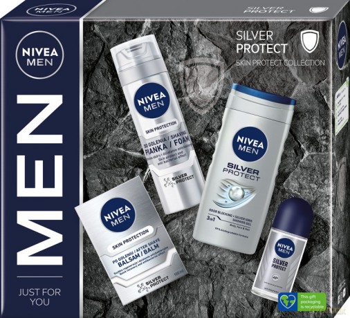 NIVEA Men Zestaw prezentowy dla mężczyzn Silver Protect
