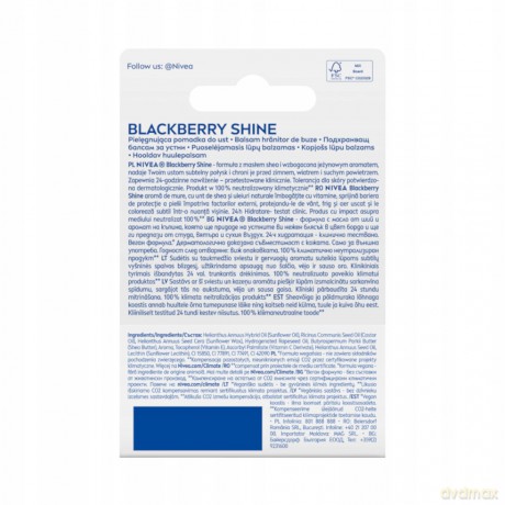 NIVEA POMADKA Ochr.BLACKBERRY SHINE 85286