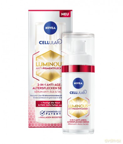 NIVEA V LUMINOUS Serum 2w1 p/przebarw i zmarszczk
