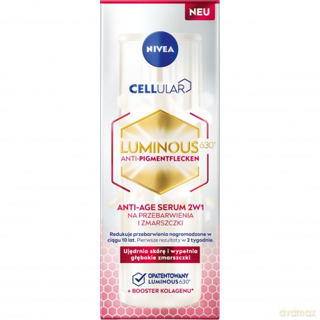 NIVEA V LUMINOUS Serum 2w1 p/przebarw i zmarszczk