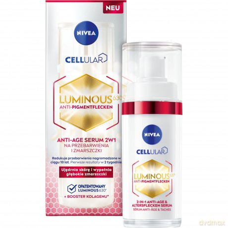 NIVEA V LUMINOUS Serum 2w1 p/przebarw i zmarszczk