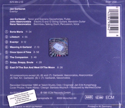 Jan Garbarek: Eventyr [CD]