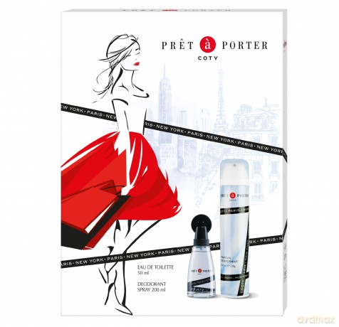 PRET A PORTER Zestaw prezentowy (Woda toaletowa 50ml+Dezodorant spray 200ml)