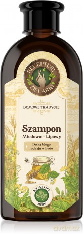 RECEPTURY ZIELARKI Domowe Tradycje Szampon miodowo-lipowy do każdego rodzaju włosów 350ml