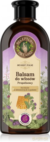 RECEPTURY ZIELARKI Skarby Polne Balsam z propolisem łopianowym do włosów wypadających 350ml