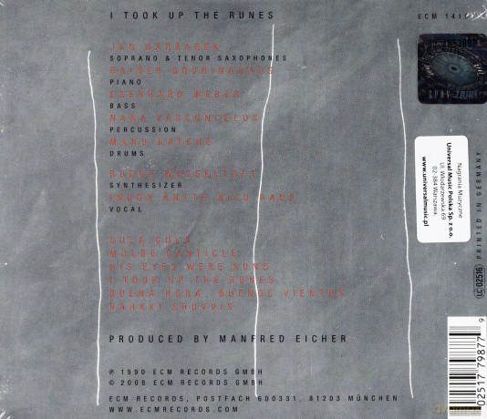 Jan Garbarek: I Took Up The Runes (Touchstones) (ecopack) [CD]