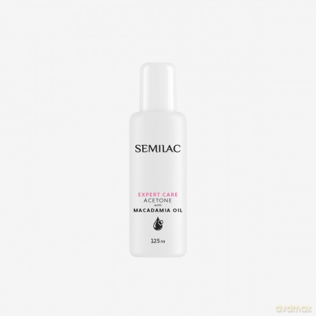 SEMILAC Aceton do zmywania lakieru Expert Care z olejkiem Makadamia 125ml