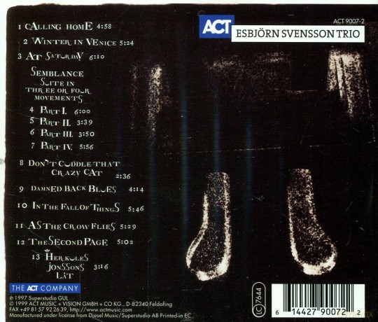 Svensson, Esbjörn Trio e.s.t.: Winter in Venice [CD]