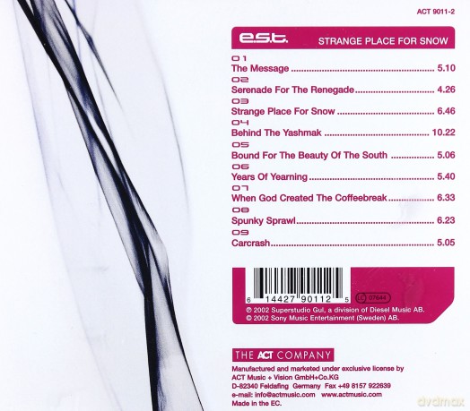 Svensson, Esbjörn Trio e.s.t.: Strange Place for Snow [CD]