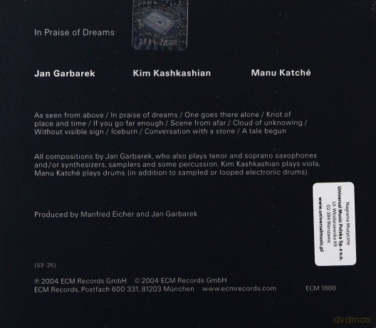Jan Garbarek: In Praise Of Dreams [CD]