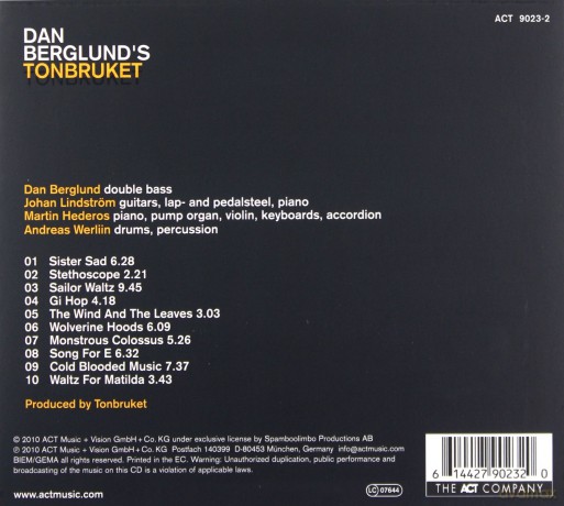 Berglund's Dan Tonbruket (J. Lindström, M. Hederos, A. Werliin): Tonbruket [CD]