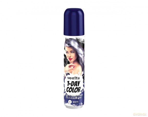 VENITA 1- Day Color Spray koloryzujący do włosów - nr 1 White (biały) 50ml