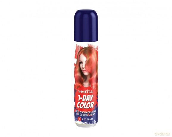 VENITA 1- Day Color Spray koloryzujący do włosów - nr 4 Red Spark (czerwony) 50ml