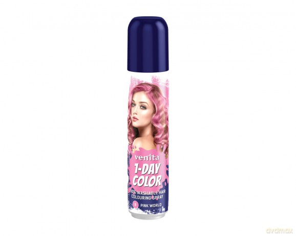 VENITA 1- Day Color Spray koloryzujący do włosów - nr 8 Pink World (różowy) 50ml