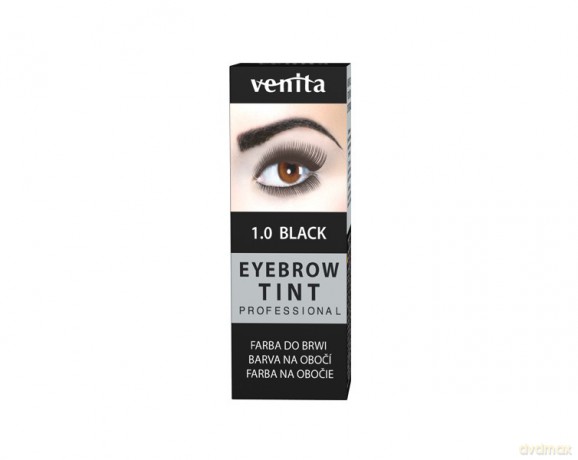 VENITA Eyebrow Tint Profesjonalna Farba do brwi w proszku - 1.0 Black (czarna)