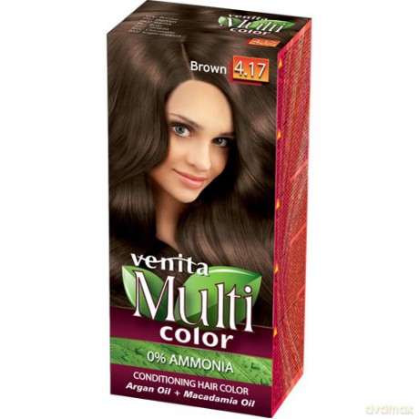 VENITA Farba do włosów bez amoniaku Multi Color - 4.17 Brown