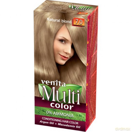 VENITA Farba do włosów bez amoniaku Multi Color - 7.0 Natural Blond