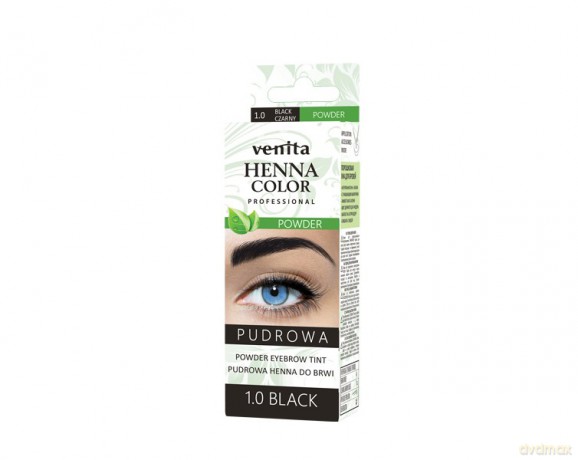 VENITA Henna Color Pudrowa Henna do brwi - 1.0 Black (Czarna)