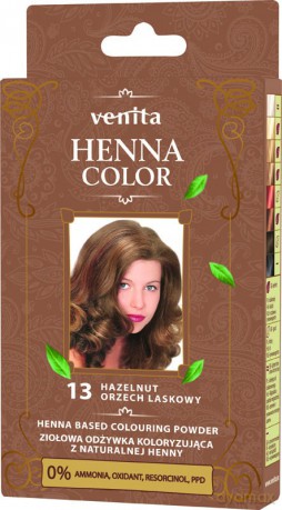 VENITA Henna Color Ziołowa Odżywka koloryzująca - 13 Orzech Laskowy