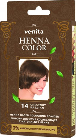 VENITA Henna Color Ziołowa Odżywka koloryzująca - 14 Kasztan