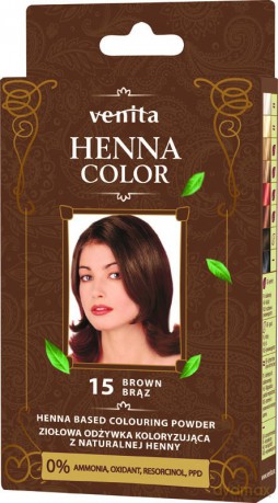 VENITA Henna Color Ziołowa Odżywka koloryzująca - 15 Brąz
