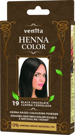 VENITA Henna Color Ziołowa Odżywka koloryzująca - 19 Czarna Czekolada