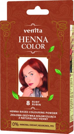 VENITA Henna Color Ziołowa Odżywka koloryzująca - 8 Rubin